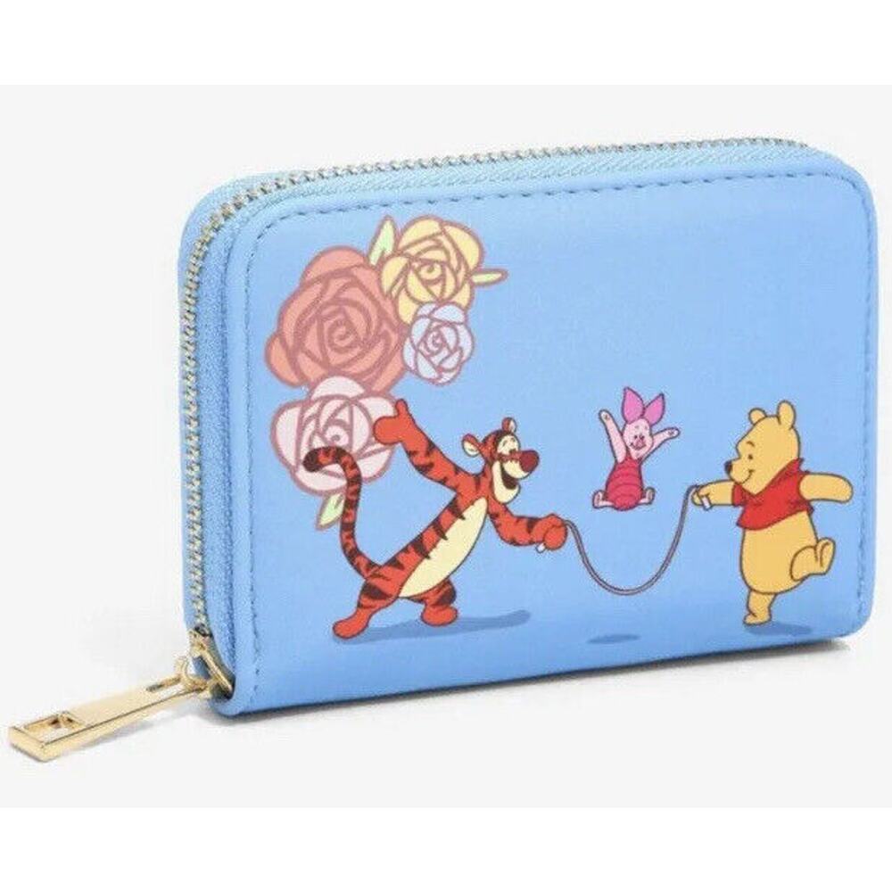 Winnie the Pooh Zip Wallet Jump Rope Flowers NWT Blue Tigger Our Universe